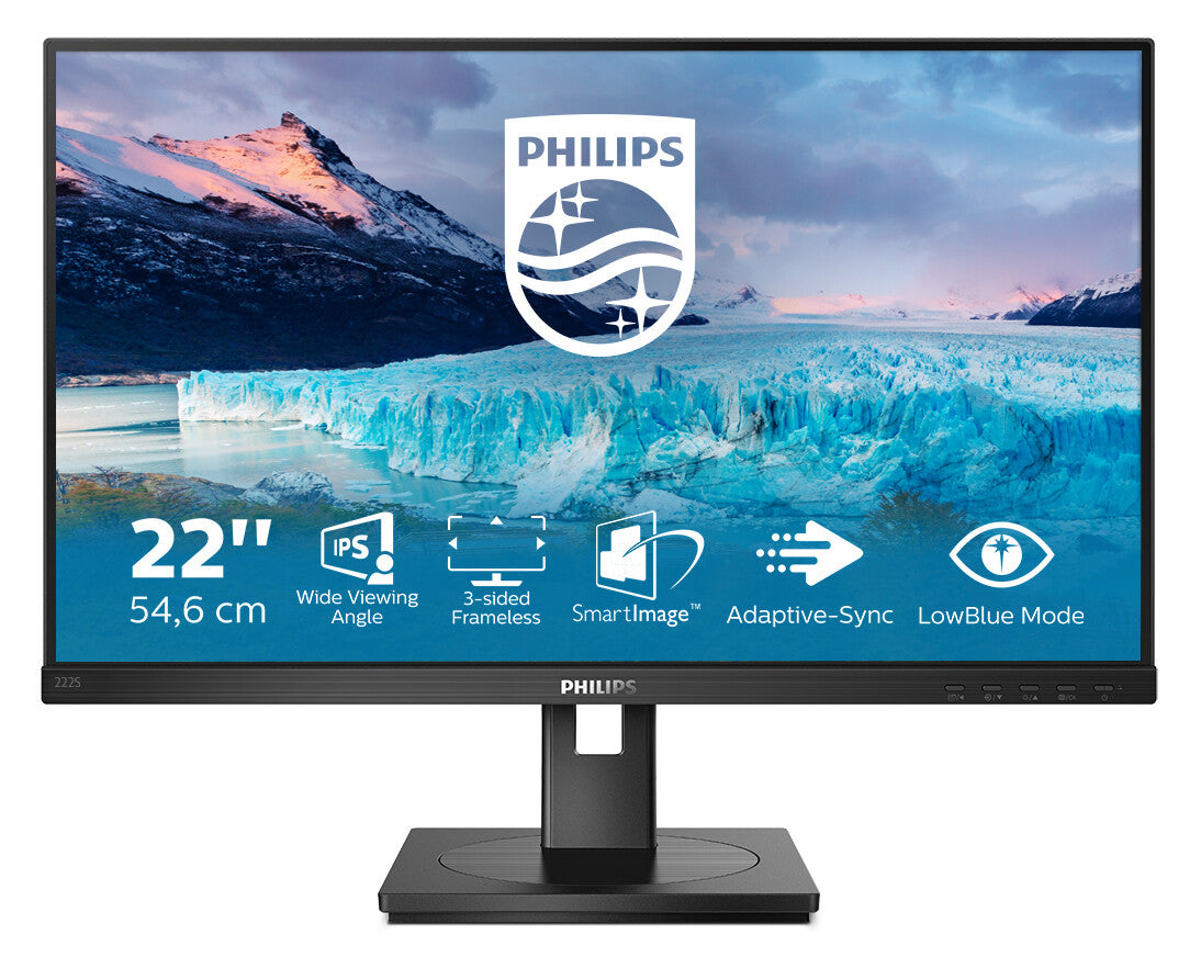 Philips S Line 222S1AE/00 computer monitor 54.6 cm (21.5&quot;) 1920 x 1080 pixels Full HD LCD Black