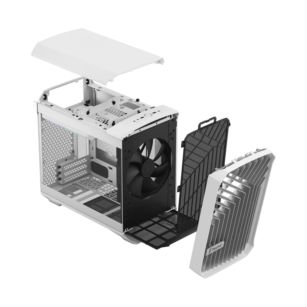 Fractal Design Torrent Nano - Mini ITX Tower Case in White / Black