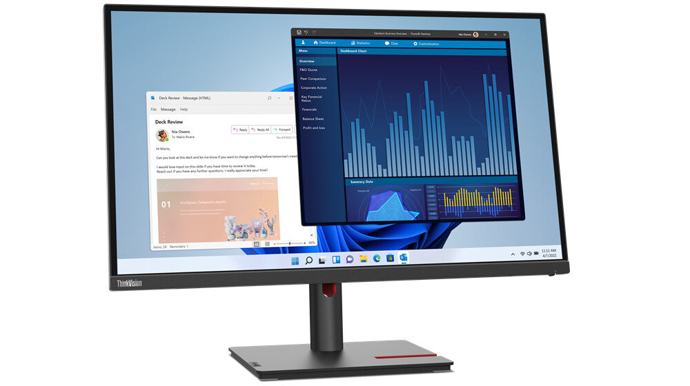 Lenovo ThinkVision T27p-30 68.6 cm (27&quot;) 3840 x 2160 pixels 4K Ultra HD LED