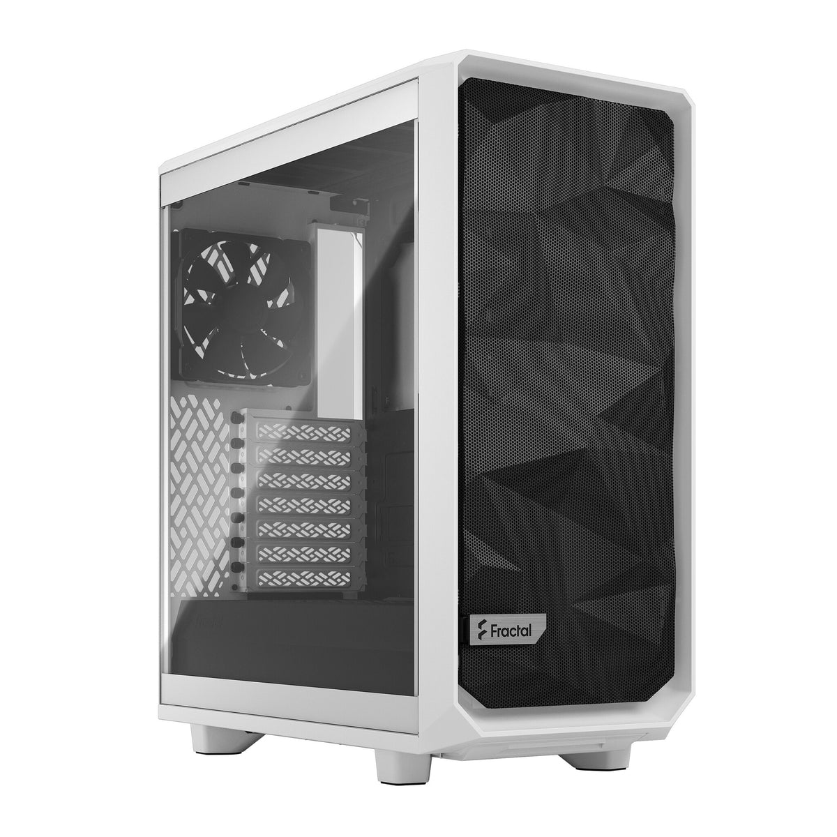 Fractal Design Meshify 2 Compact - ATX Mid Tower Case in White / TG Clear Tint