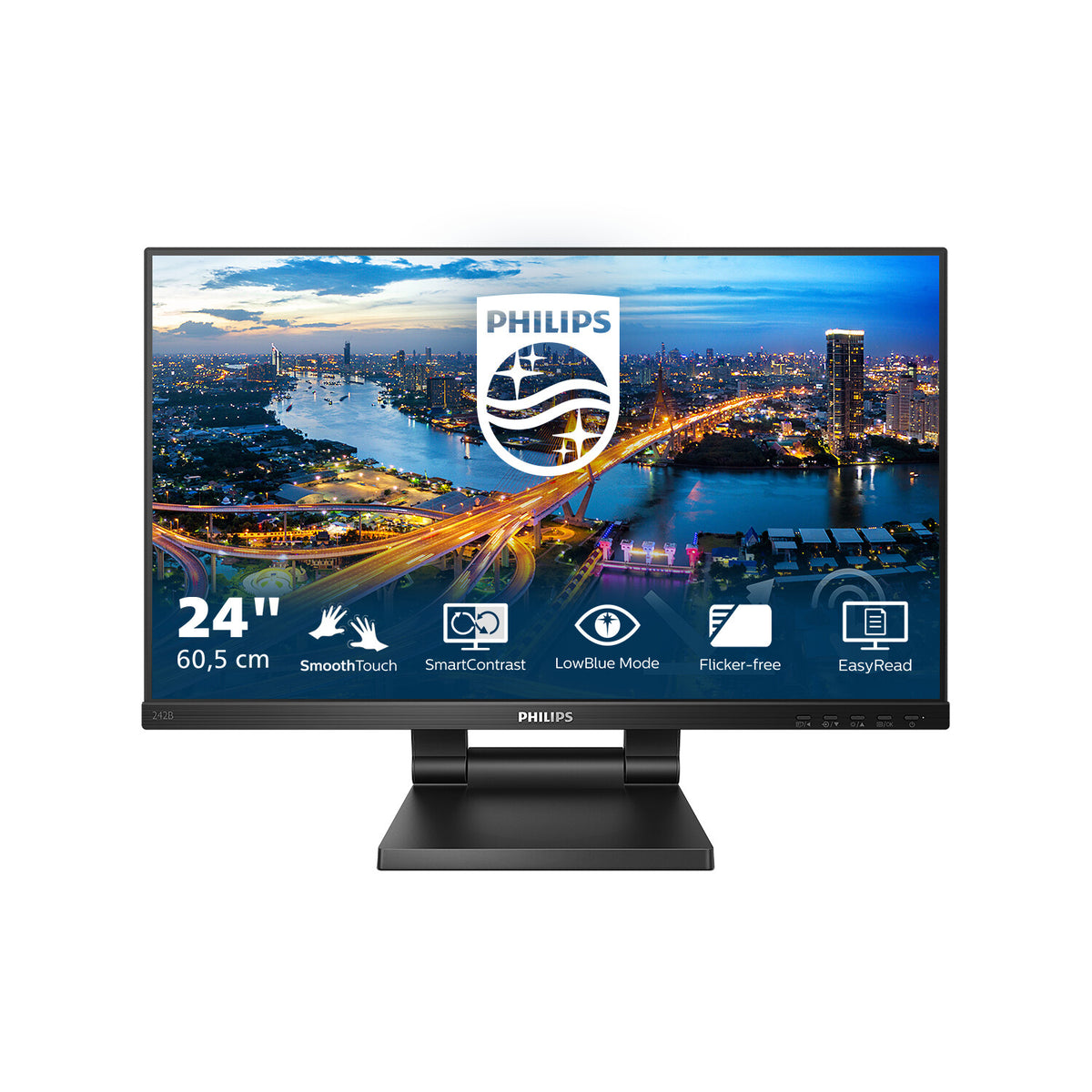 Philips 242B1TC/00 computer monitor 60.5 cm (23.8&quot;) 1920 x 1080 pixels Full HD LED Touchscreen Black