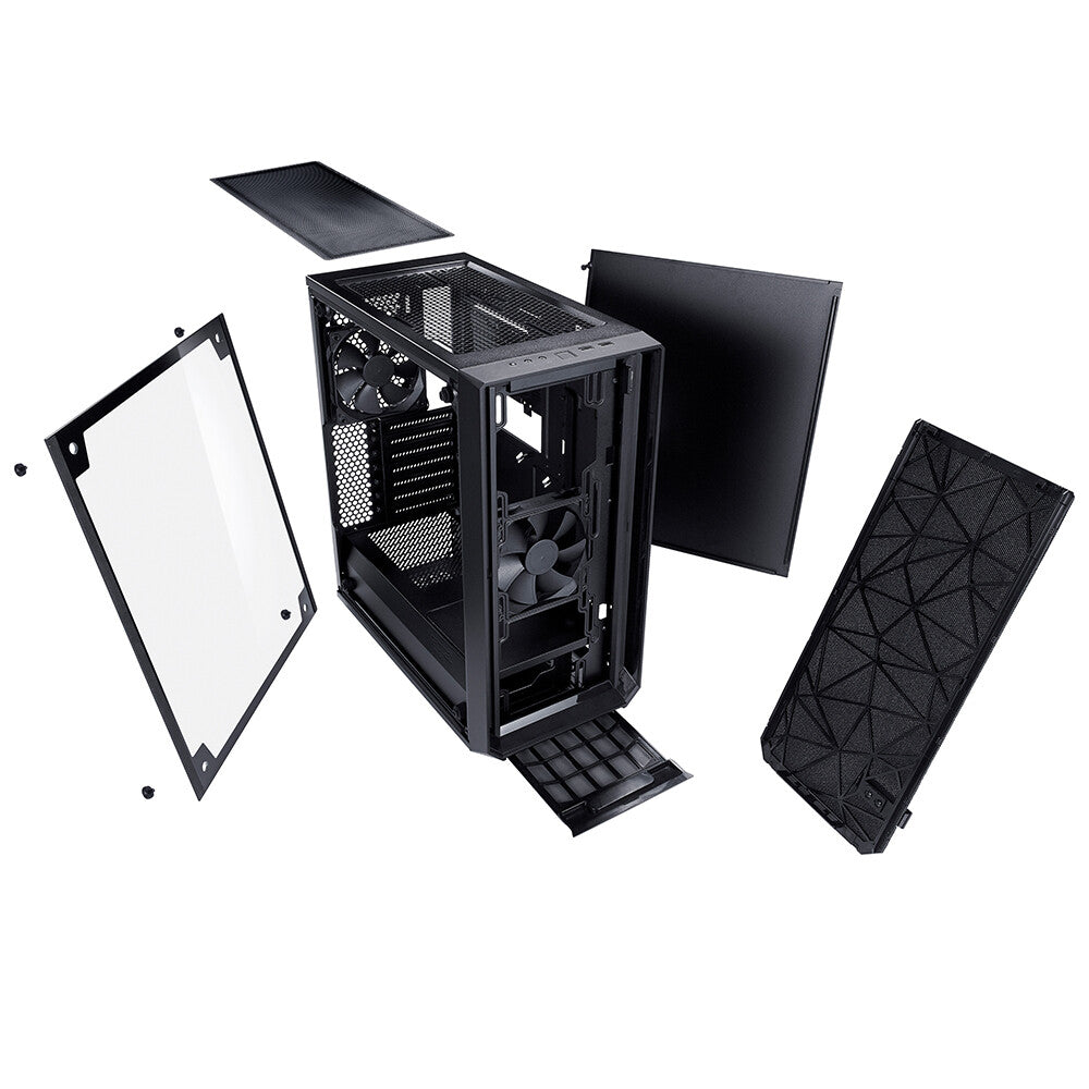 Fractal Design Meshify C - ATX Mid Tower Case in Black / Transparent