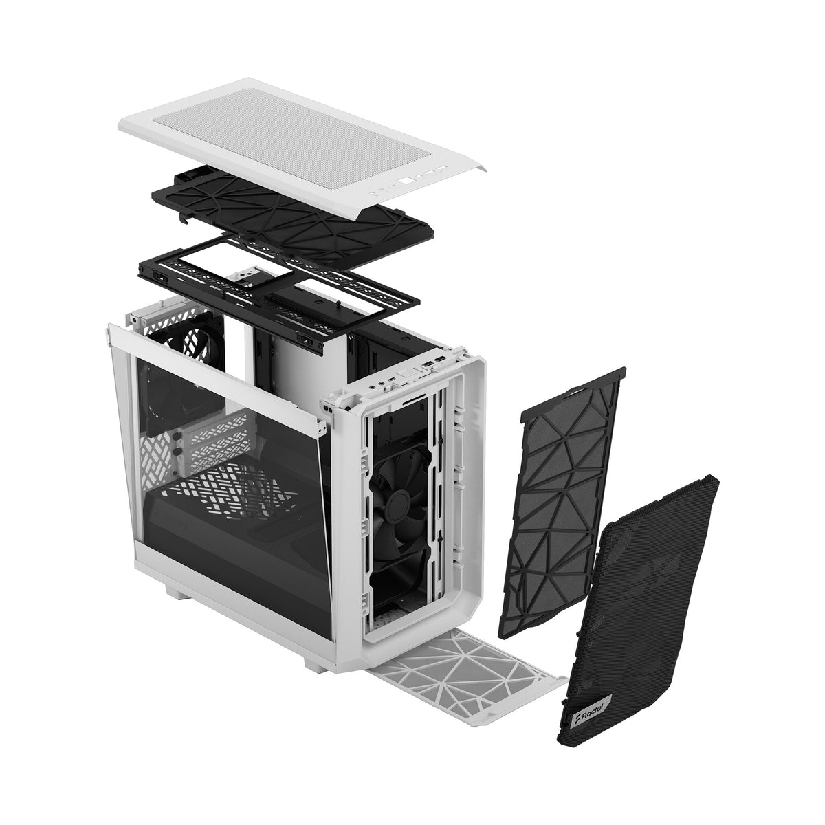 Fractal Design Meshify 2 Nano - Mini ITX Tower Case in White