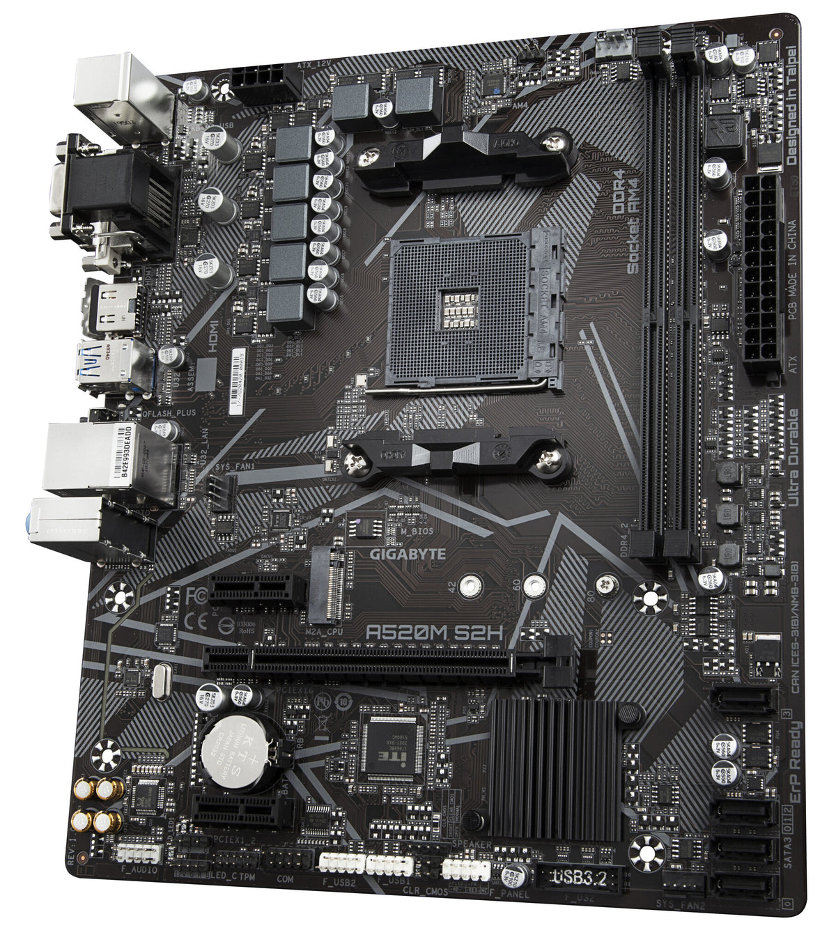 Gigabyte A520M S2H Micro ATX motherboard - AMD A520 Socket AM4