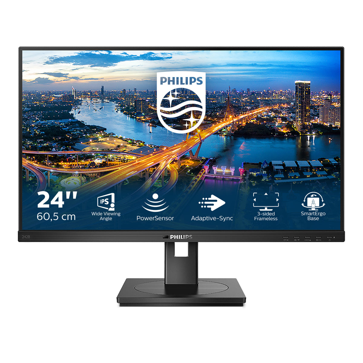 Philips B Line 242B1/00 LED display 60.5 cm (23.8&quot;) 1920 x 1080 pixels Full HD Black