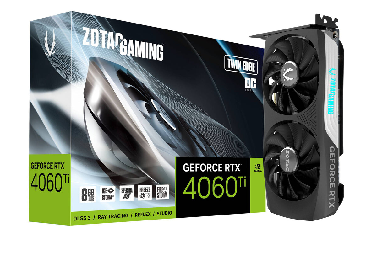 Zotac GAMING Twin Edge OC - NVIDIA 8 GB GDDR6 GeForce RTX 4060 Ti graphics card