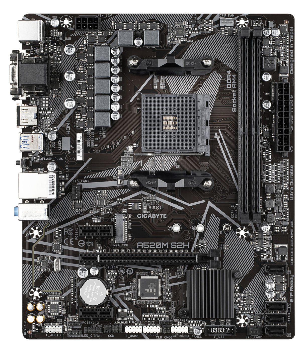 Gigabyte A520M S2H Micro ATX motherboard - AMD A520 Socket AM4