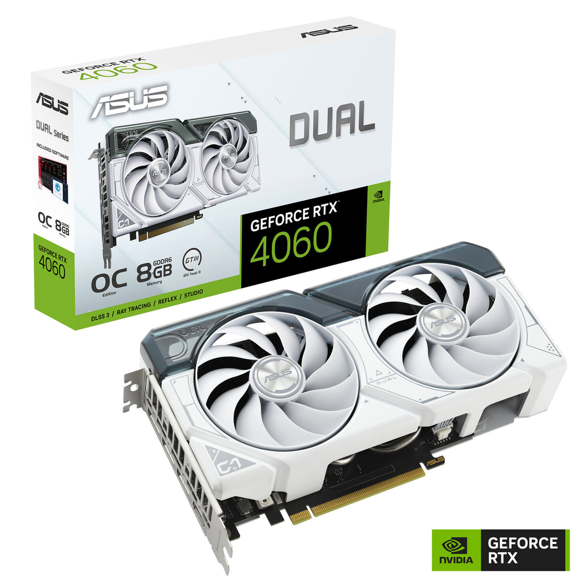 ASUS Dual Fan &quot;White Edition&quot; - NVIDIA 8 GB GDDR6 GeForce RTX­ 4060 graphics card