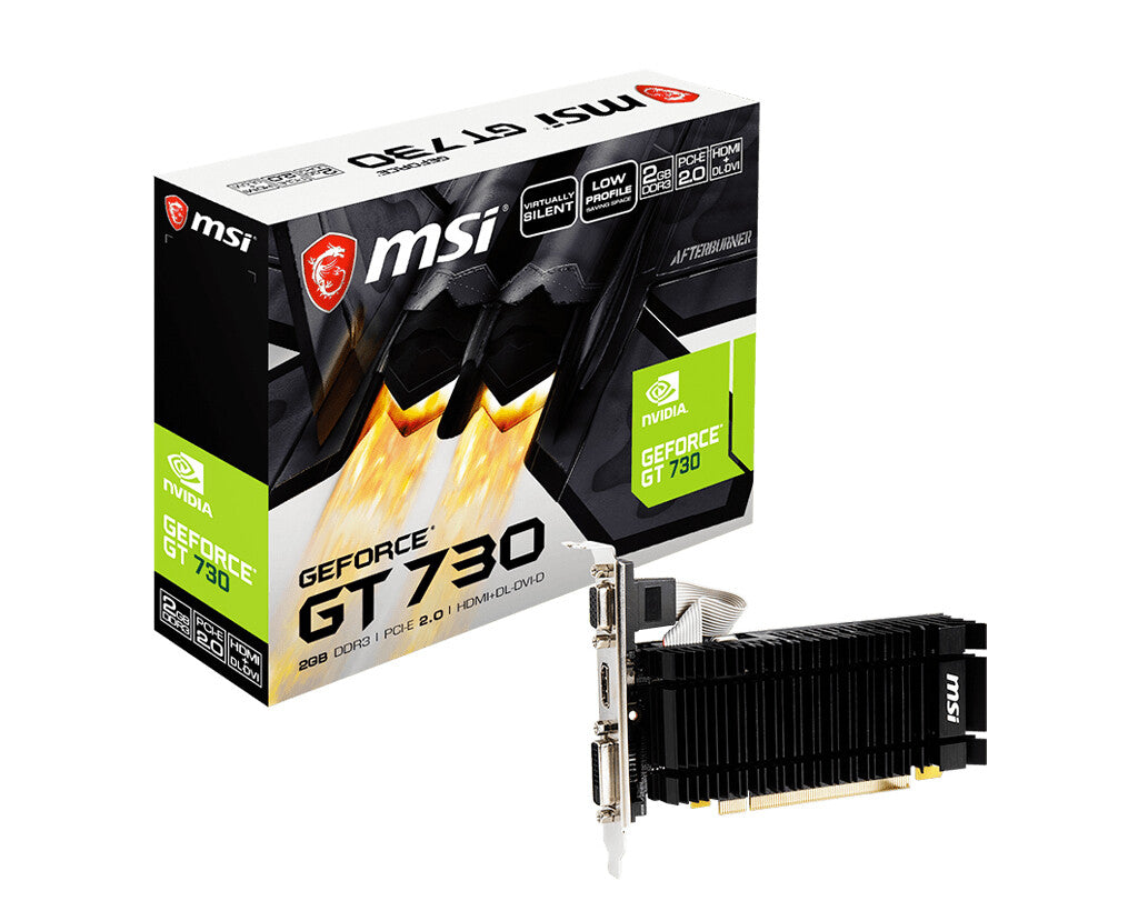 MSI Low Profile - NVIDIA 2 GB GDDR3 GeForce GT 730  graphics card