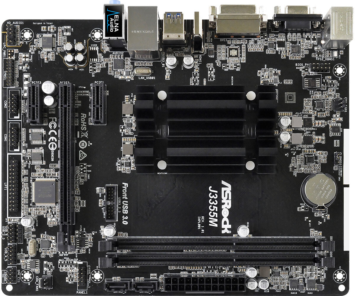 Asrock J3355M NA micro ATX motherboard - integrated CPU