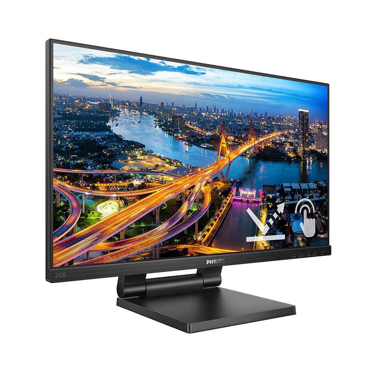 Philips 242B1TC/00 computer monitor 60.5 cm (23.8&quot;) 1920 x 1080 pixels Full HD LED Touchscreen Black