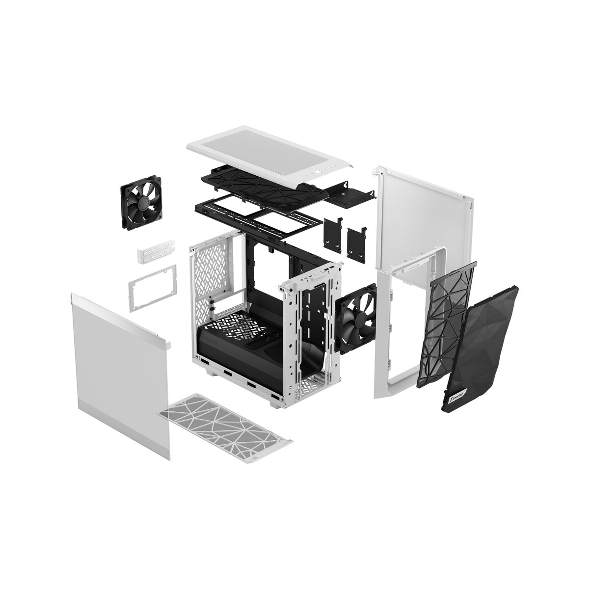 Fractal Design Meshify 2 Nano - Mini ITX Tower Case in White