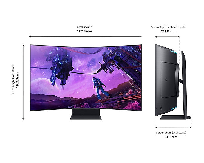 Samsung Odyssey Ark S55BG970NU - 139.7 cm (55&quot;) - 3840 x 2160p 4K Ultra HD Monitor