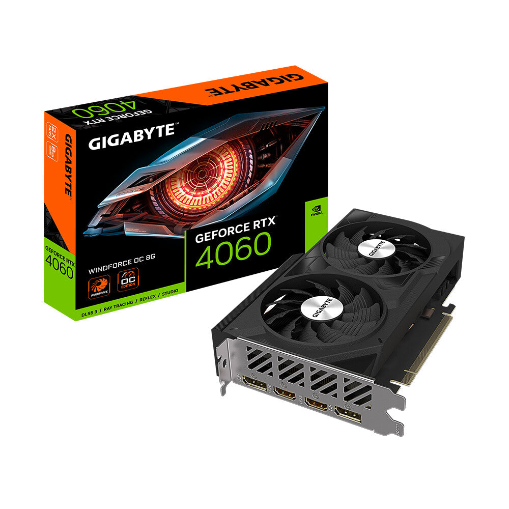 Gigabyte WINDFORCE OC 8G - NVIDIA 8 GB GDDR6 GeForce RTX 4060 graphics card