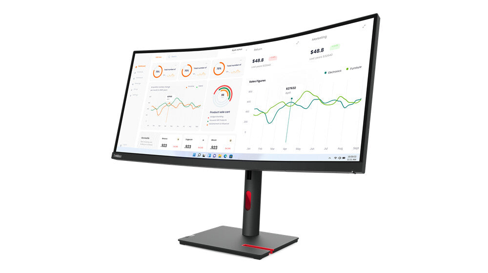 Lenovo ThinkVision T34w-30 LED display 86.4 cm (34&quot;) 3440 x 1440 pixels Wide Quad HD