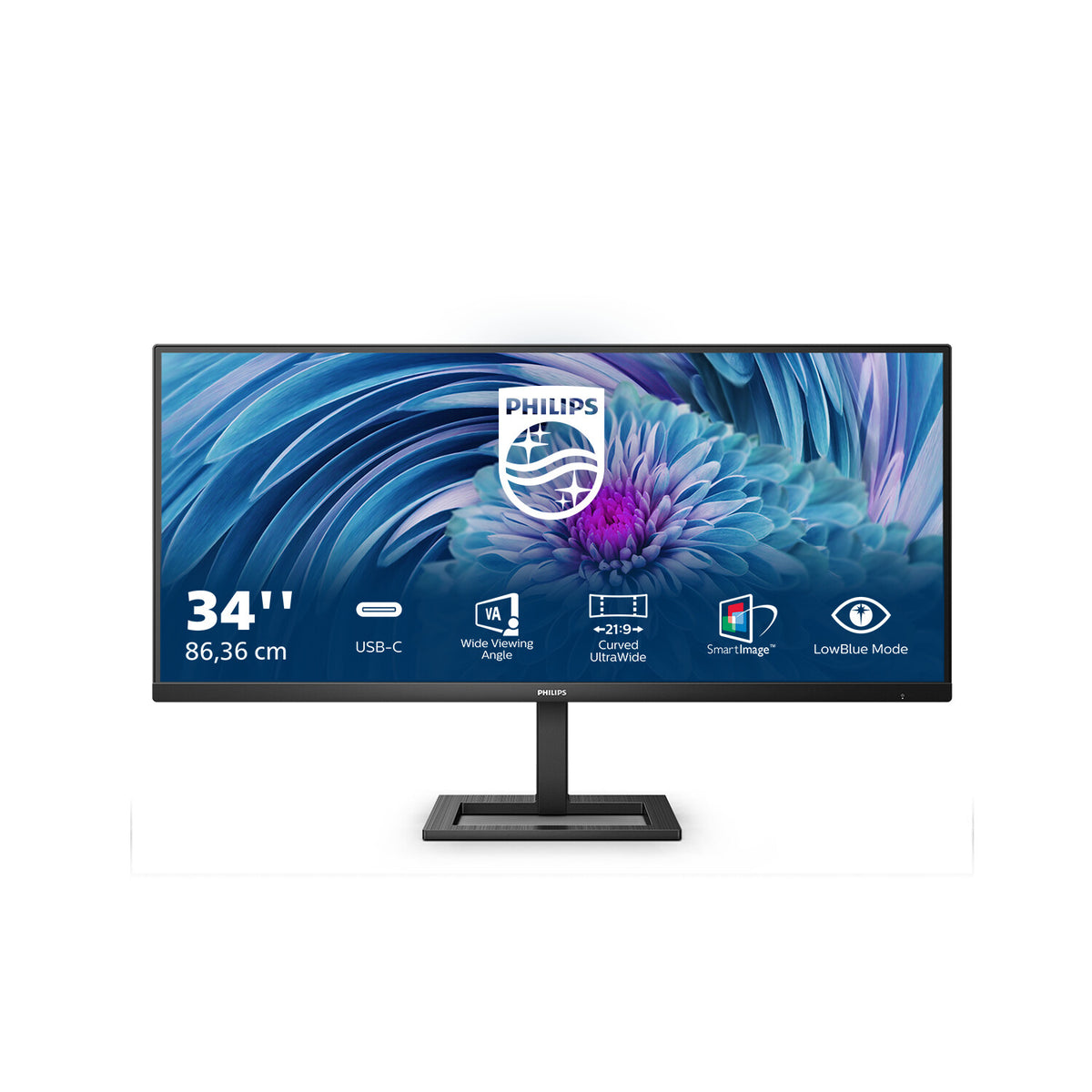 Philips E Line 346E2LAE/00 LED display 86.4 cm (34&quot;) 3440 x 1440 pixels Wide Quad HD LCD Black