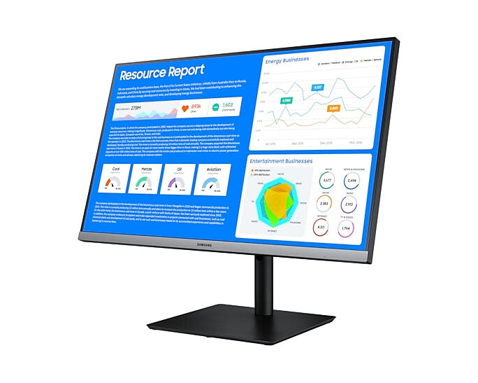 Samsung SR65 computer monitor 68.6 cm (27&quot;) 1920 x 1080 pixels Full HD LCD Blue, Grey