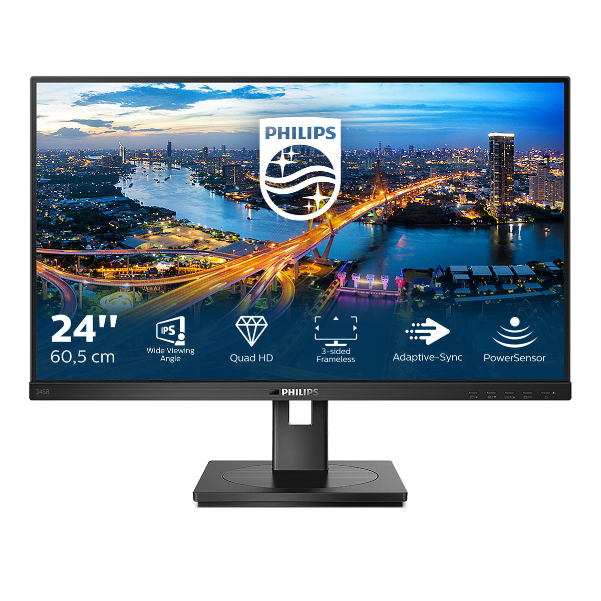 Philips B Line 245B1/00 - 60.5 cm (23.8&quot;) - 2560 x 1440 pixels Quad HD Monitor